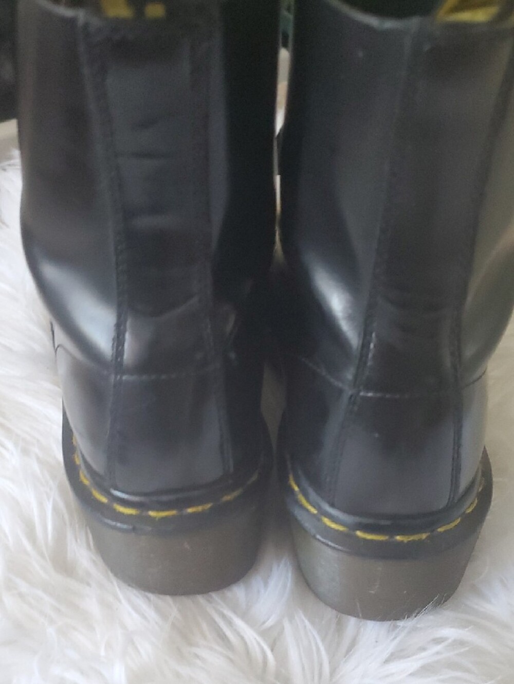 Dr. Martens Black Leather Lace-Up Combat Boots - Picture 11 of 16